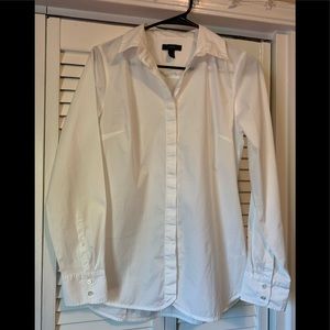 J Crew White Long Sleeve Shirt